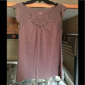 Loft brown top sz M